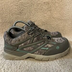 Wolverine Womens Gray Teal Safety Toe Work Shoes W10753 Size 9.5 M ASTM F2413-11